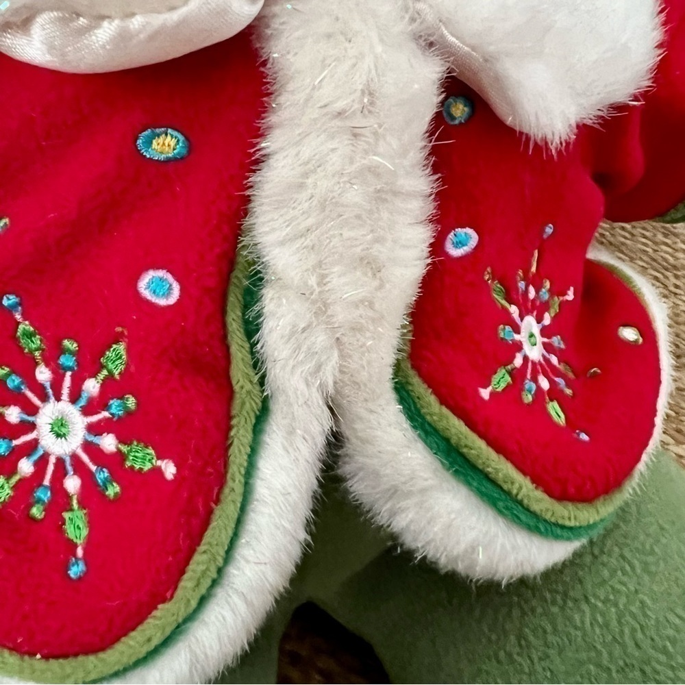 DanDee Christmas Teddy Bear Snowflake Friends Plush Sweater Hat 2005 15” - Picture 6 of 15